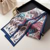 Luxurious Double-layered Scarf with Tassels, Tie-on Decoration, Suit Necktie, Small Strip Headband, Silk Scarf, Women's Printed