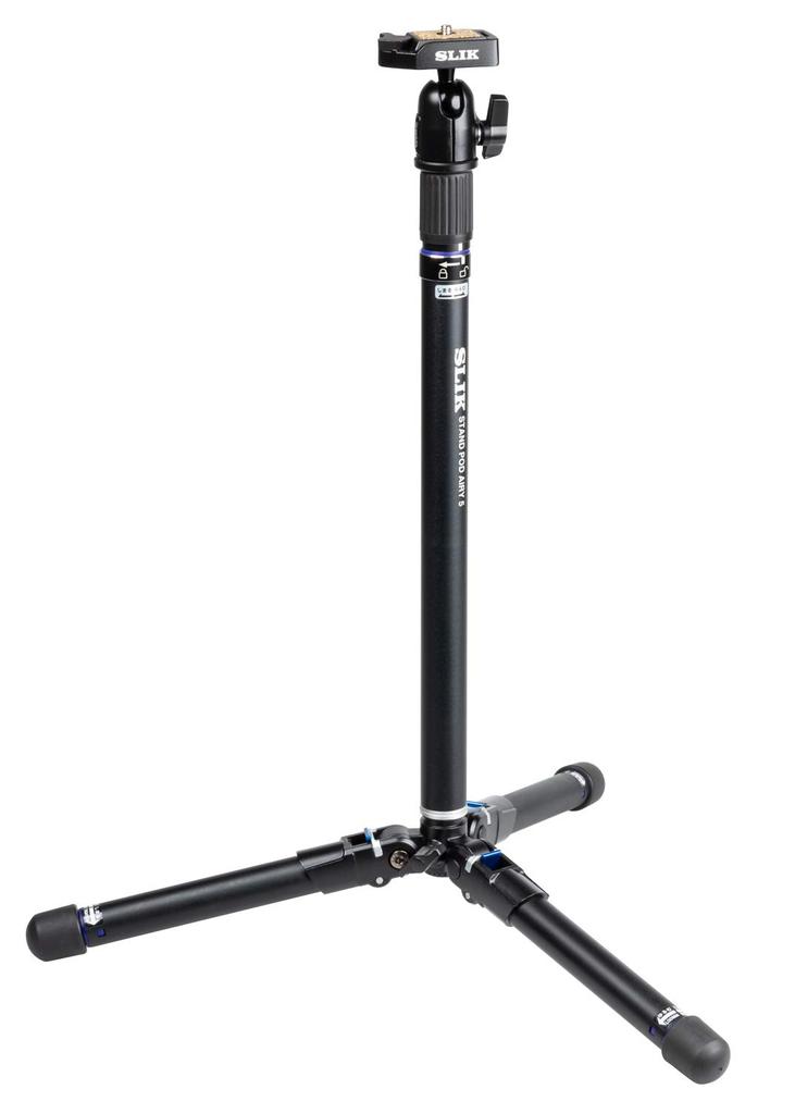 SLIK Standpod Airy 5 Rotating 445mm Folded Quick 204887 Monopod/Tripod, 5-Section, Lock, Length, Free-Mounting Head, Shoe, Black,