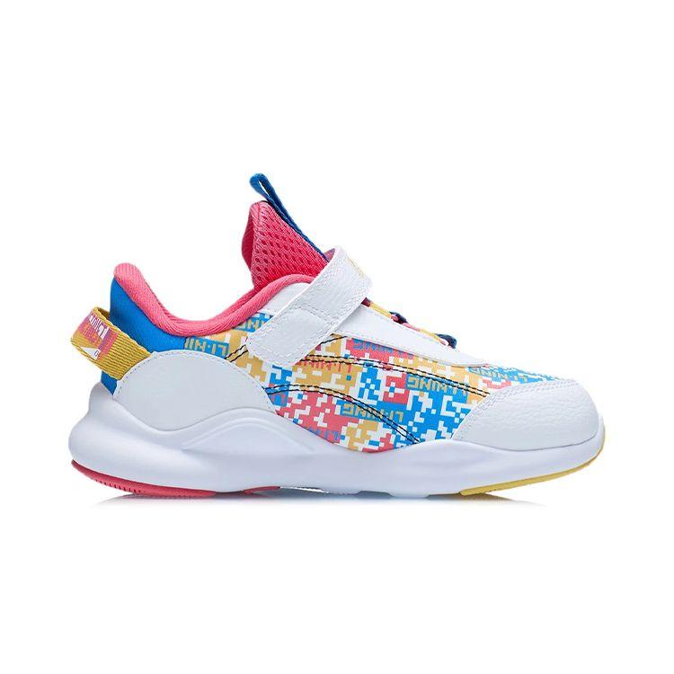 Li Ning Childrens Xuanbu Comfortable Sports Non-Slip Shock Absorbing Wear-Resistant Breathable Casual Shoes Kids Casual Shoes Bright-Red YKNR110-15