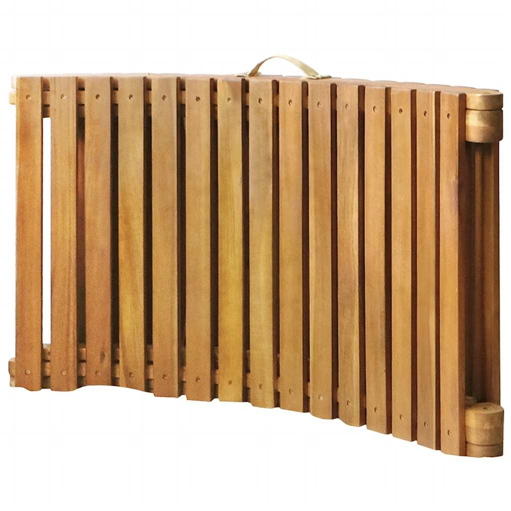 Folding Sun Lounger with Cushion Solid Acacia Wood