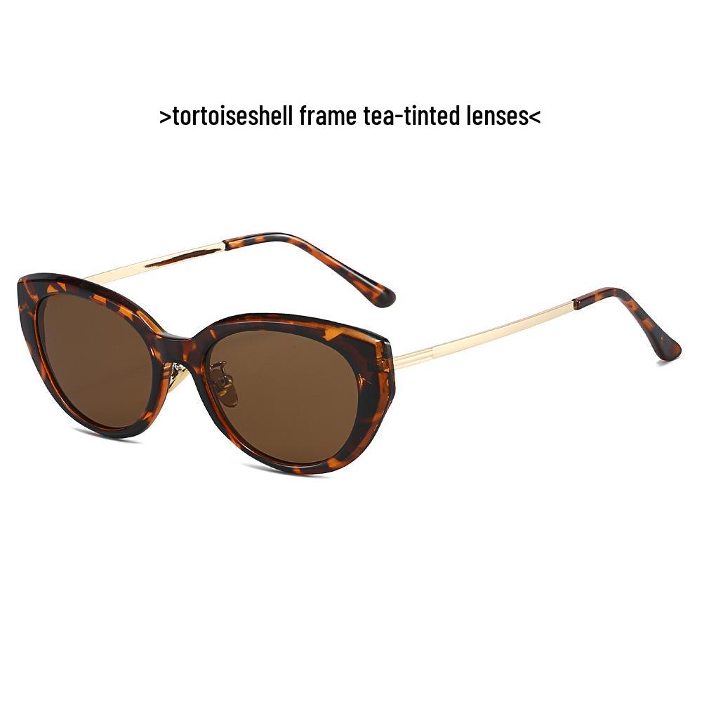 High-End Korean Style Cat-Eye Women's Sunglasses, UV Protection, Polarized TR9122