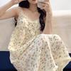 Summer Sleeveless Nightdress With Cotton Knit Fabric For Women Casual Homewear
