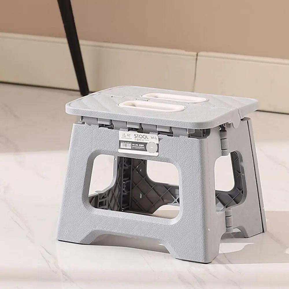 Folding Step Stool Thickened Plastic Folding Stool Lightweight Handheld Portable