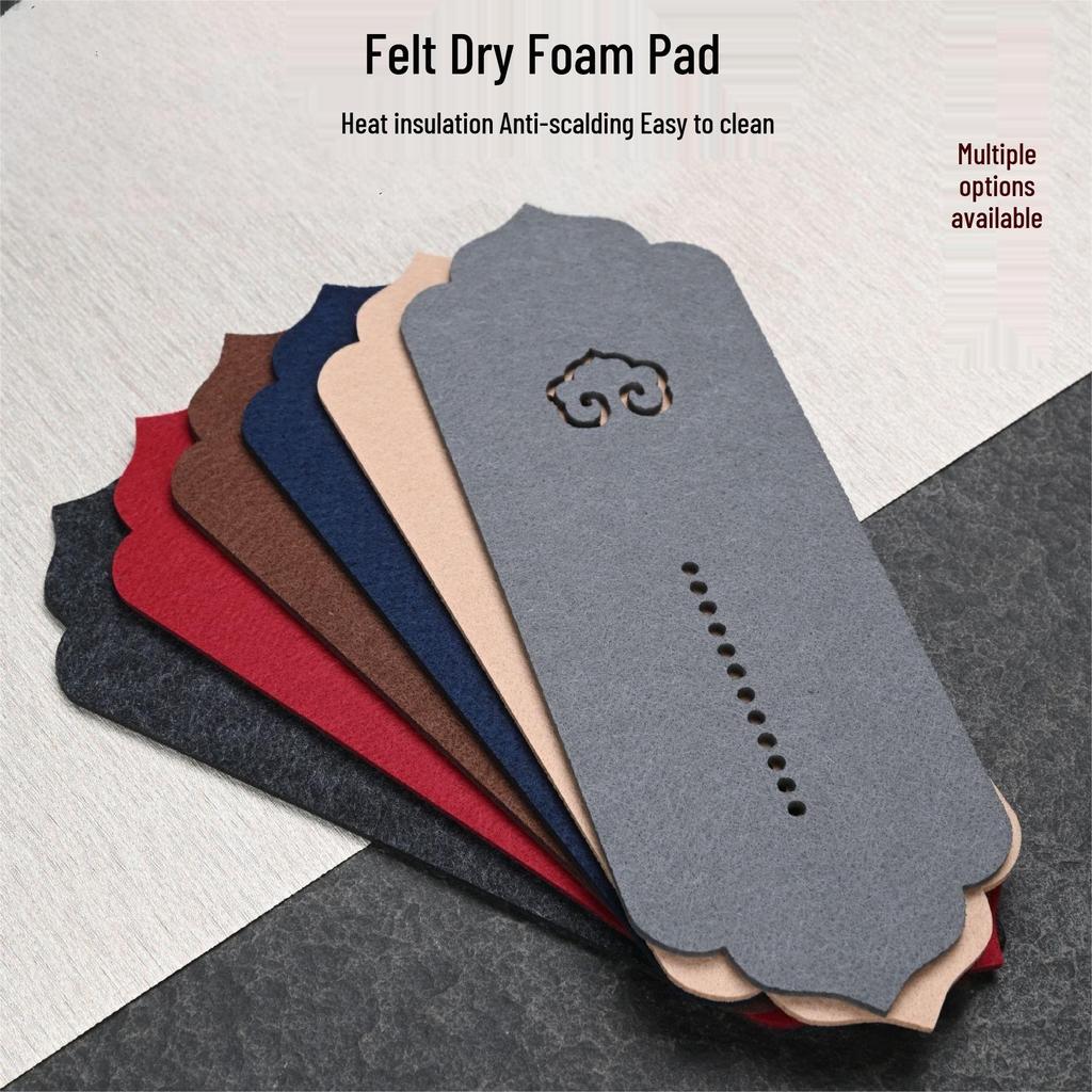 Durable Kung Fu Tea Set Felt Mat: Absorbent Coaster, Tea Tray, Pot Nurturing, Anti-Collision Accessories