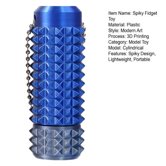 Stacheliger Grippie Stim Fidget Spielzeug mit Kugelkette Drehbar Stressabbau Jugendliche Erwachsene Tasche 3D-gedruckt Schmerz