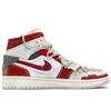 Jordan Air Jordan 1 ADCDAVINCI Custom, Exploration Plan Mid Top Vintage Basketball Shoes Women's Red White DQ3726-100(TeamM-)