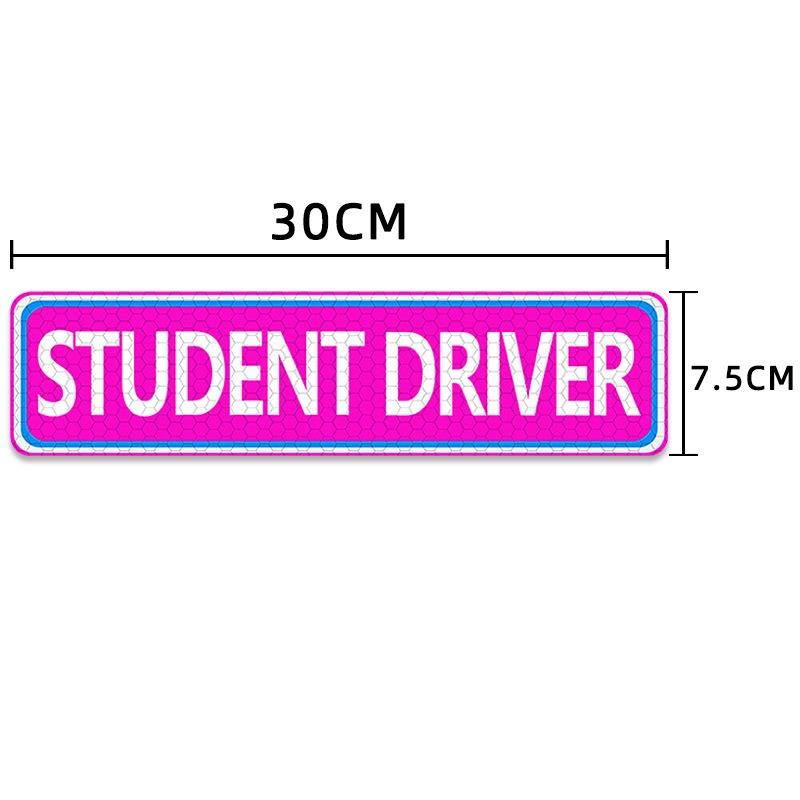 Popular Student+driver Novice Internship Driver Car Sticker+magnetic Reflective Sticker Warning Sticker