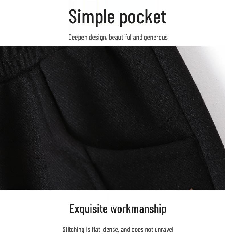 Mom's Thick Fleece Wool Pants for Winter & Middle-Aged Comfort