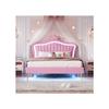 Doppelbett - MUVOE - Rosas Couronne - 140 x 200 cm - PU-Leder - LED-Beleuchtung
