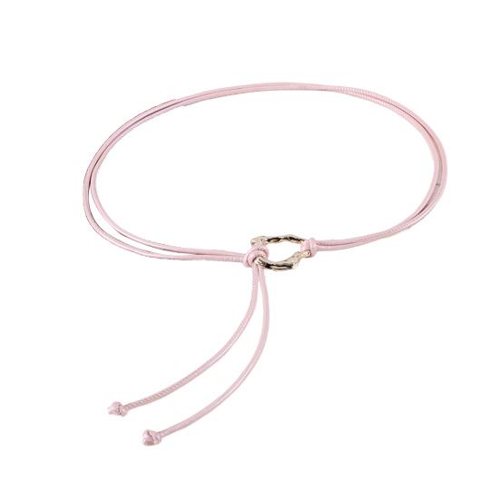Women Metal Belt Decor Lace-up Imitation Belt Versatile Fashion Accessory