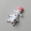Cow Refrigerator Stickers Lying On Their Stomachs Cartoon Cute 3D Three-Dimensional Resin Magnets Creative Art Design Kitchen