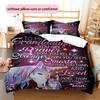 1PC Horse Bedding Quilt Set Quilt Cover Pillowcase Home Decoration Birthday Gift (1 * duvet cover + 2 * pillowcase, without core)