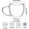 COLOCUP Carrock Double-Walled Glasses, Heat-Resistant, Insulated Cups, Tumblers with Handles, Set of 2 (250ml)