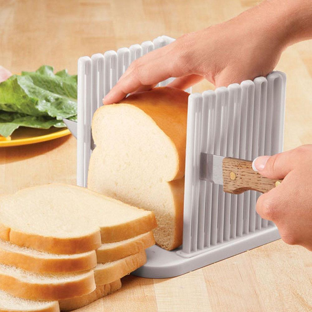 Foldable Bread Slicer Loaf Toast Cutter Mold Baking Tools for Slicing Bread Kitchen