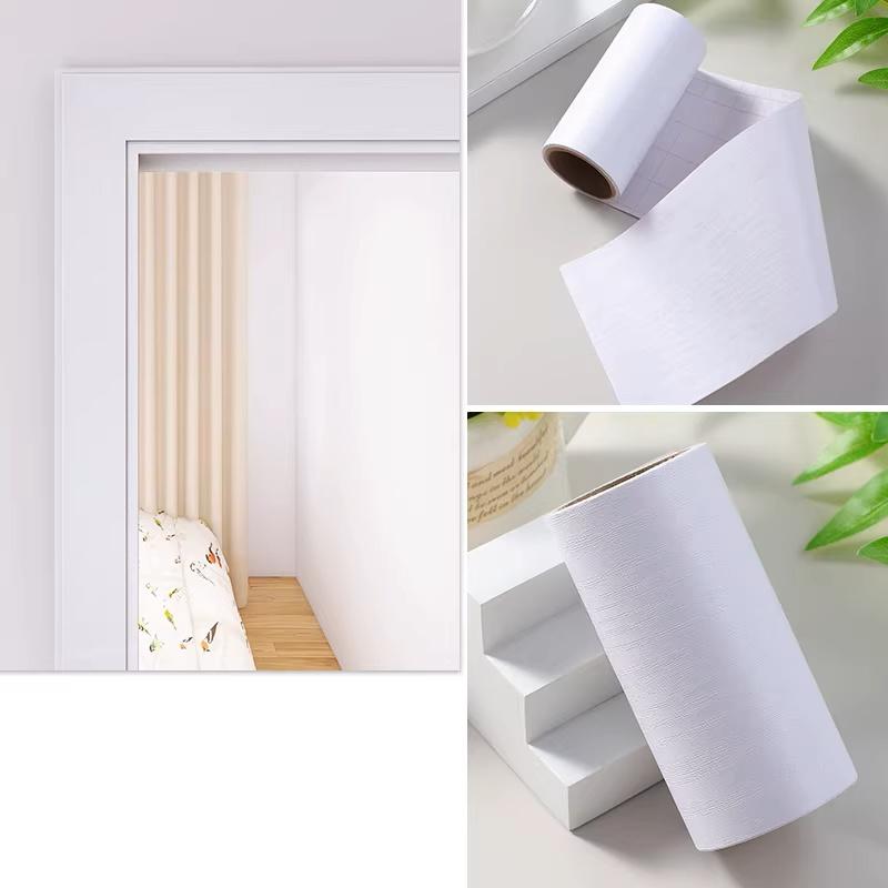 1Roll Self-Adhesive Wall Border Stickers Wood Grain Wall Decorative Moulding,Bendable Edge Banding Durable Veneer Edge Edging W