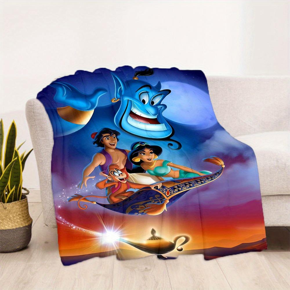 1pc, Aladdin and Princess Jasmine Blanket Soft Throw for Room Decor, Perfect Gift Idea for Family and Friend, Living Room, Travel, Camping