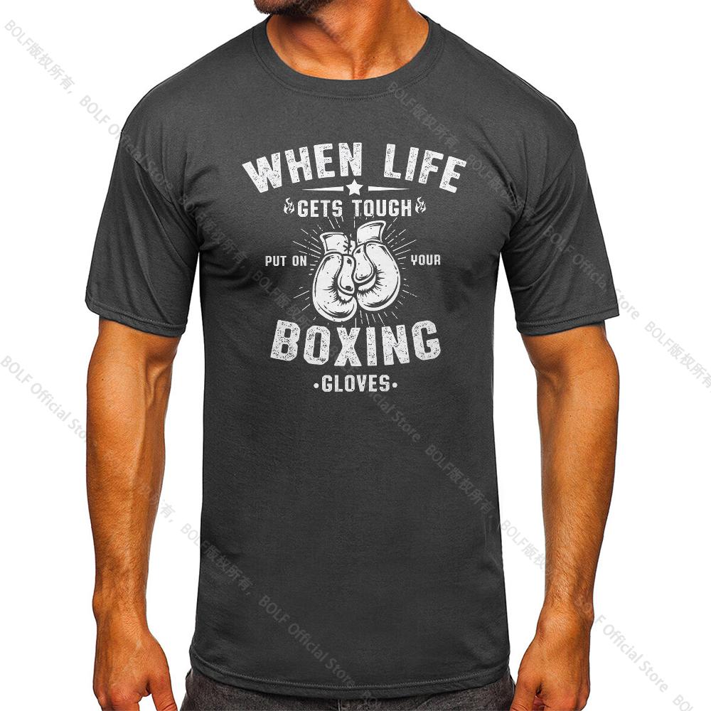 Herren Box-Fitnessstudio Bedrucktes Vintage T-Shirt Sport 100% Baumwolle Klassische T-Shirts für Männer Frauen Sportbekleidung Oberteile