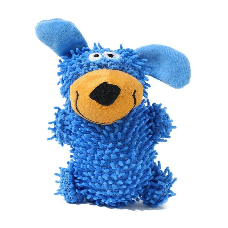 

Dog Pet Toys Bite Resistant Self Entertaining Relieve Boredom Grind Teeth Clean Teeth Interactive Companionship and Sound Toys синий