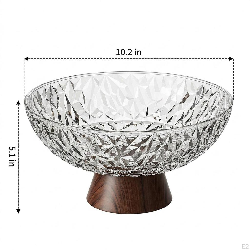 Decorative Fruit Bowl for Kitchen Countertop, with Removable Base, Multifunctional Snack