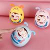 Mobile Doll Bell Baby Toy Rattles Blink Eyes Tumbler Roly-poly Silicon Teether