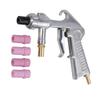 AMTOVL Sandblasting Gun Sandblaster 4 Ceramic Nozzles Extra Iron Nozzle Tip Set + +