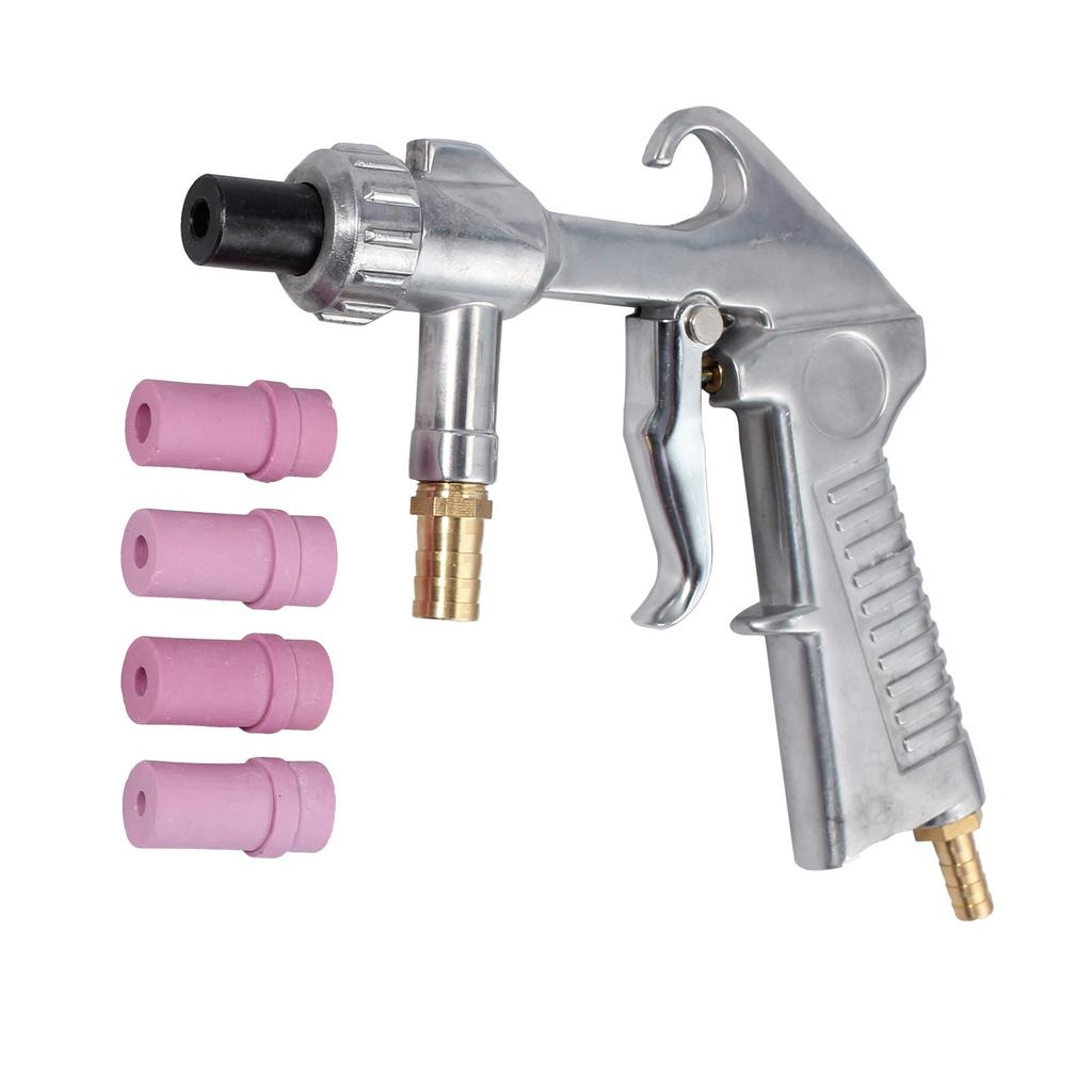 AMTOVL Sandblasting Gun Sandblaster 4 Ceramic Nozzles Extra Iron Nozzle Tip Set + +