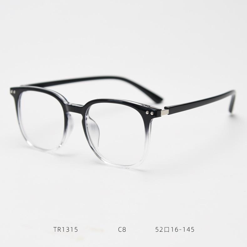 Black TR90 Computer Glasses Anti Radiation Big Square Eyewear Blue Light Blocking Reading Glasses for Women Men