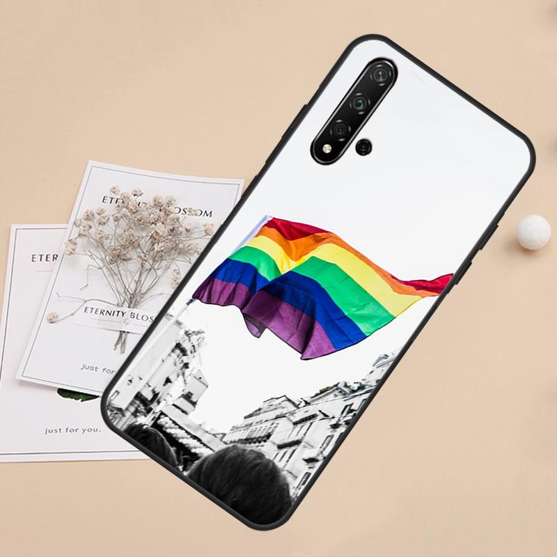 Heart Rainbow Gay Pride LGBT For Huawei Nova 12i 11i 8i 7i 3i 9 10 SE Y60 Y61 Y70 Y72 Y73 Y90 Y91 P20 P30 P40 Lite Case