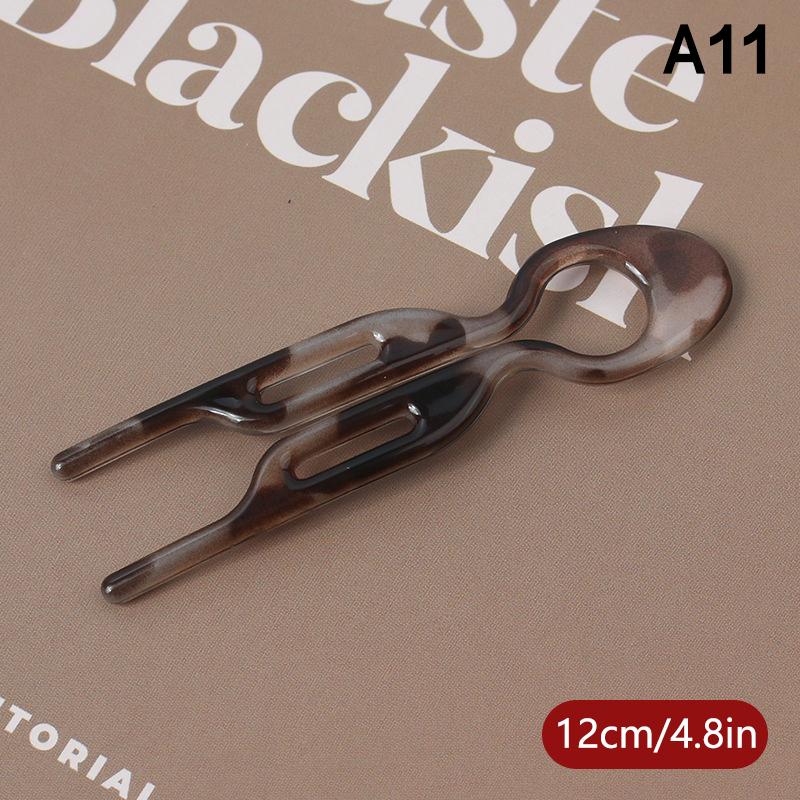 U-Shaped Hair Bun Hair Accessories  Design Resin Hairpin Hair Sticks For Woman Girl