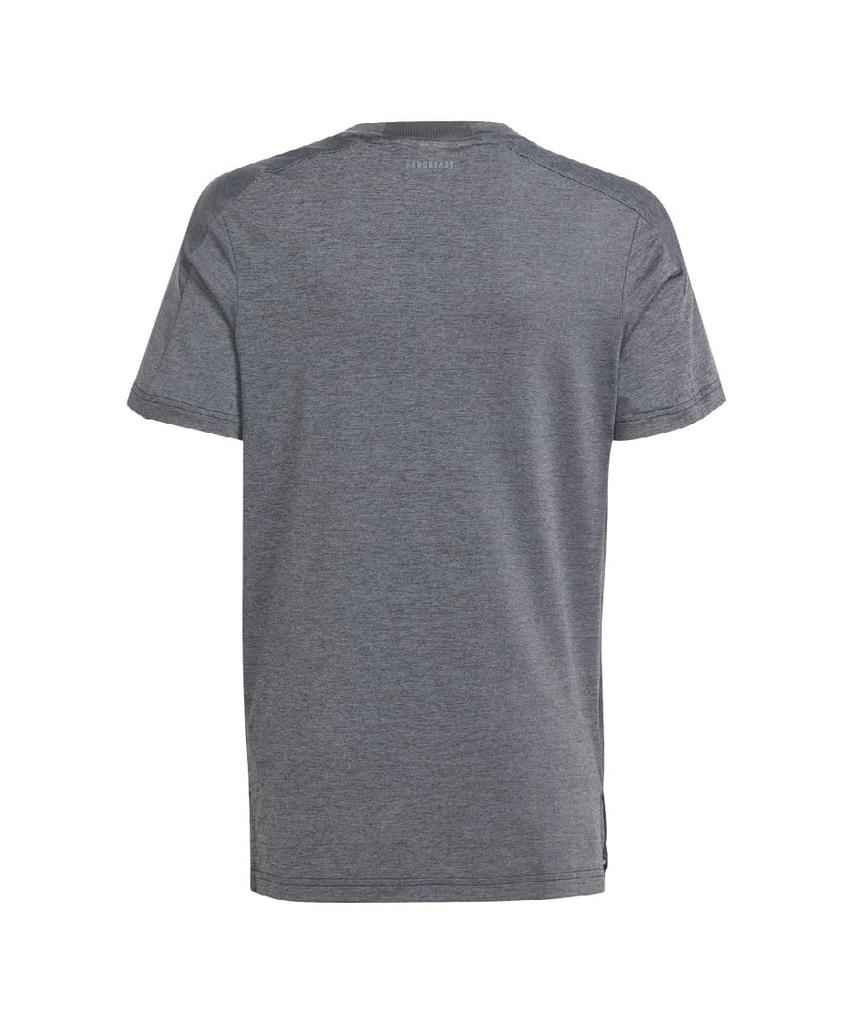 Tričko s krátkým rukávem Aero Heather s krátkým rukávem stříbrné J130 [Adidas], tréninkové, dámské, tričko, dětské, KMR64, černá/šedá tři/šedá šest/reflexní