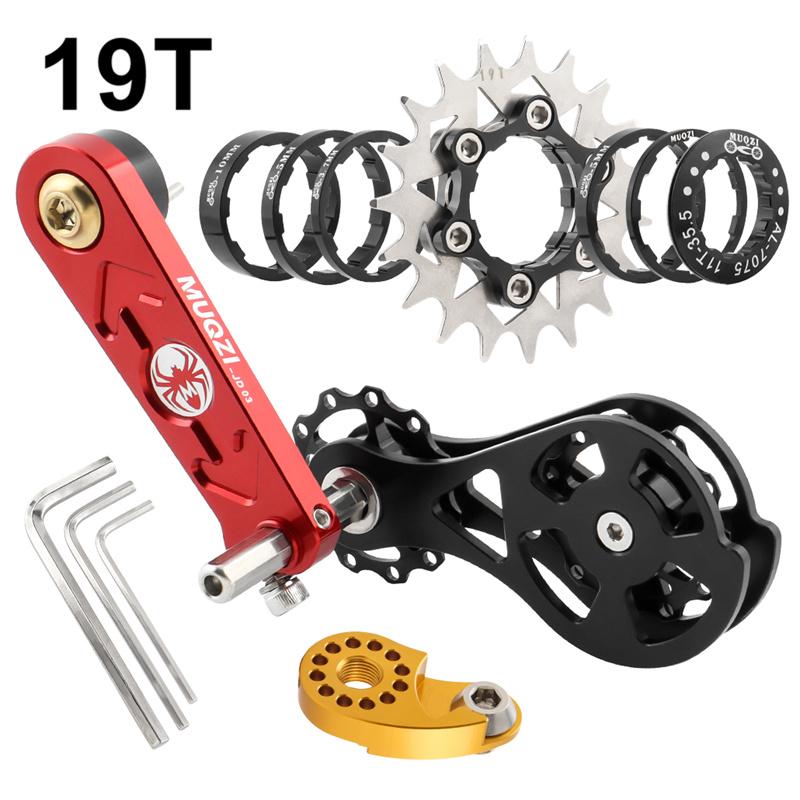 MUQZI Fahrradkassetten-Umrüstsatz 12t-22t Single Speed Kassettenritzel und Kettenspanner für MTB Rennrad