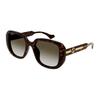Square Sunglasses With Logo Women Sunglasses Brown GG1557SK002