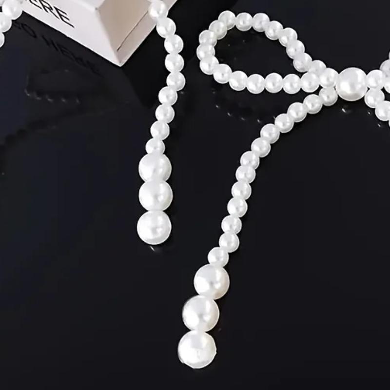 10pcs Hand Woven Imitation Pearl Bow Bouquet Pearl Accessories Fresh Flowers Packaging Materials