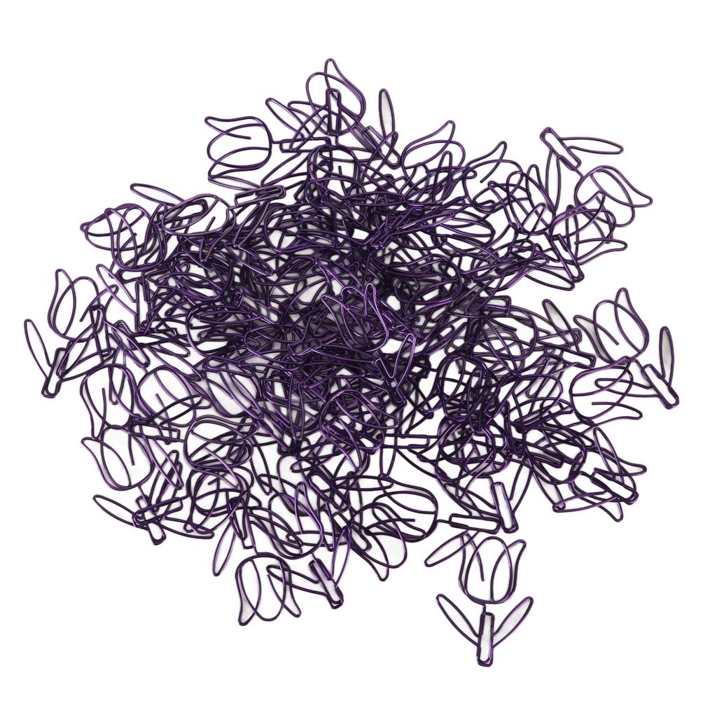 70Pcs Flower Paper Clips Cartoon  Flower Paper Clips Cute Flower Shape Paper Clips