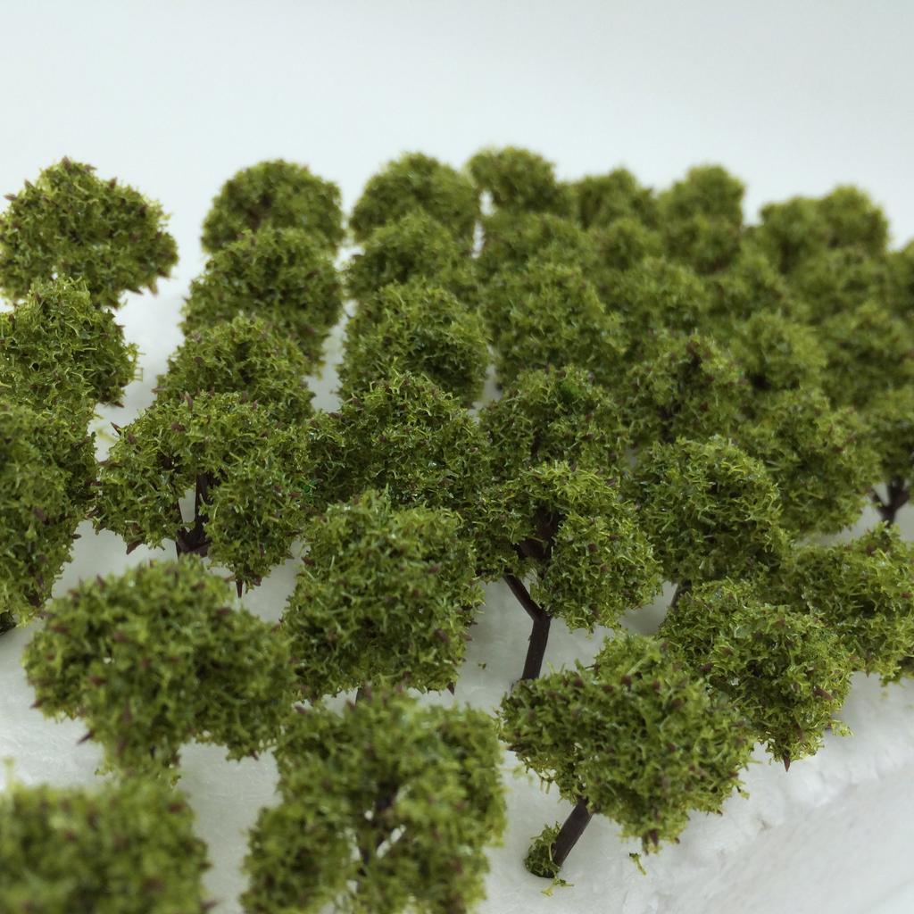 DauStage Forest for N Gauge and Architectural Available in 50 or 100 Colors Dark 100 Trees, 3cm, Dioramas, Railways, Models, (12, Green, Pieces)
