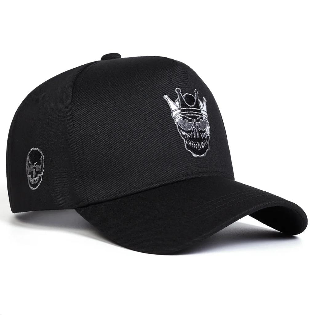 Unisex Skull Wearing A Crown Embroidery Baseball Caps Spring Autumn Outdoor Adjustable Casual Hats Sunscreen Hat Sports Cap