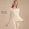 Ensemble d'automne pour femmes en pur coton uni: Couche de base, Pull, Pantalon, Sous-vêtements chauds fins pour filles