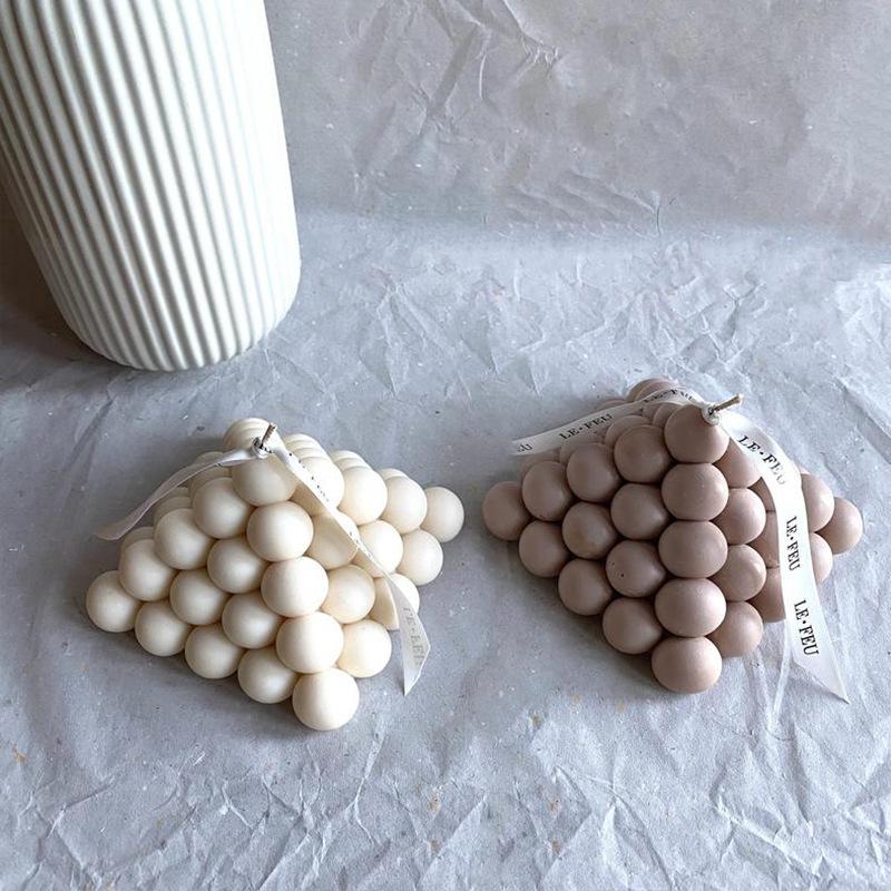 Bubble Ball Pyramid Candle Silicone Mold Bubble Pyramid Rubik's Cube Candle Silicone Mold Soap Cake Chocolate Silicone Mold