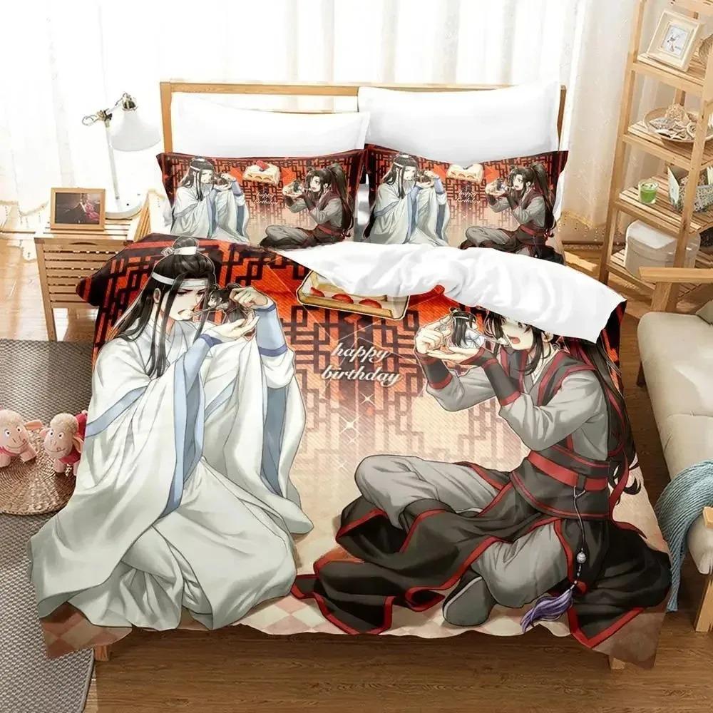 New Mo Dao Zu Shi The Grandmaster of Demonic Cultivation Bedding Set Anime Three-piece Set Adult Kid Bedroom Duvet Cover Sets