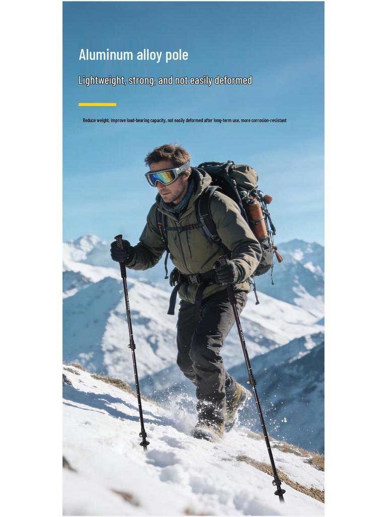 Yunxiang Aluminum Trekking Poles: High-Strength Telescopic Lock, Non-Slip, for Men & Women Outdoor Hiking & Climbing
