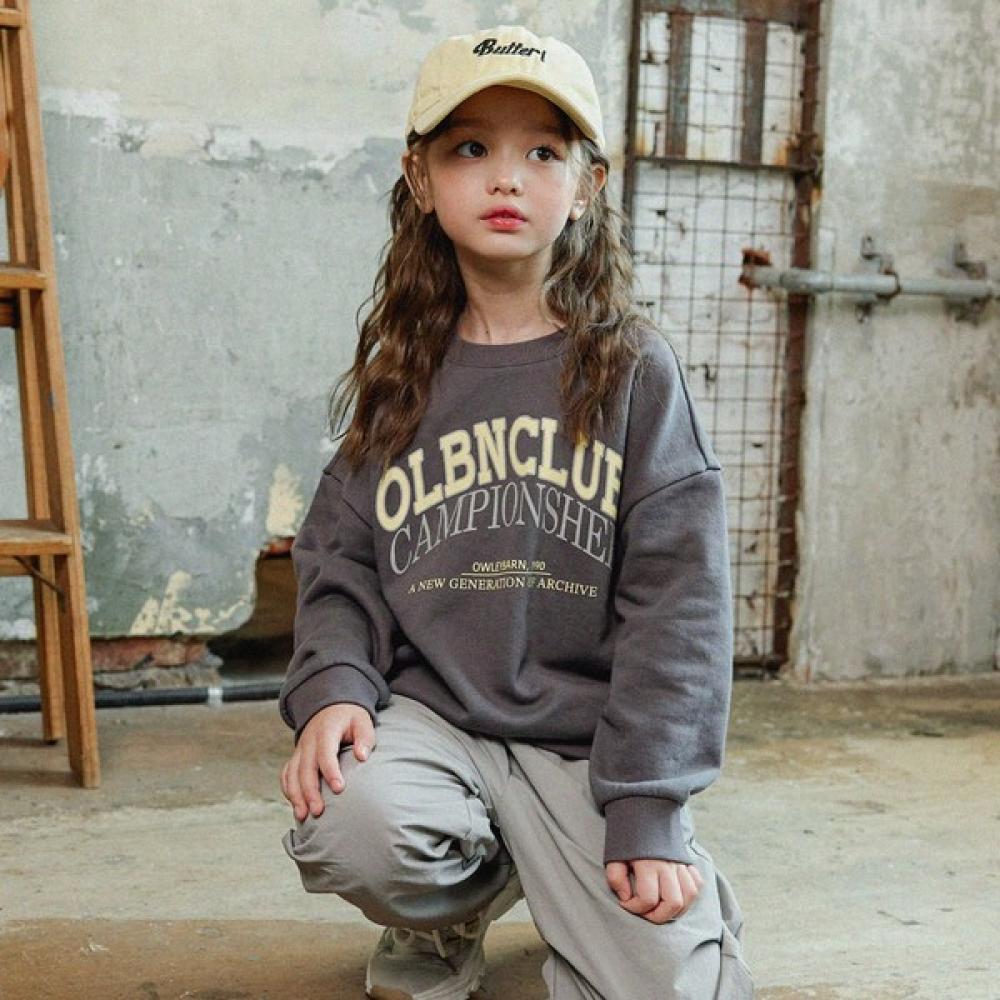Olivan Lattering Logo Sweatshirt Anthrazit