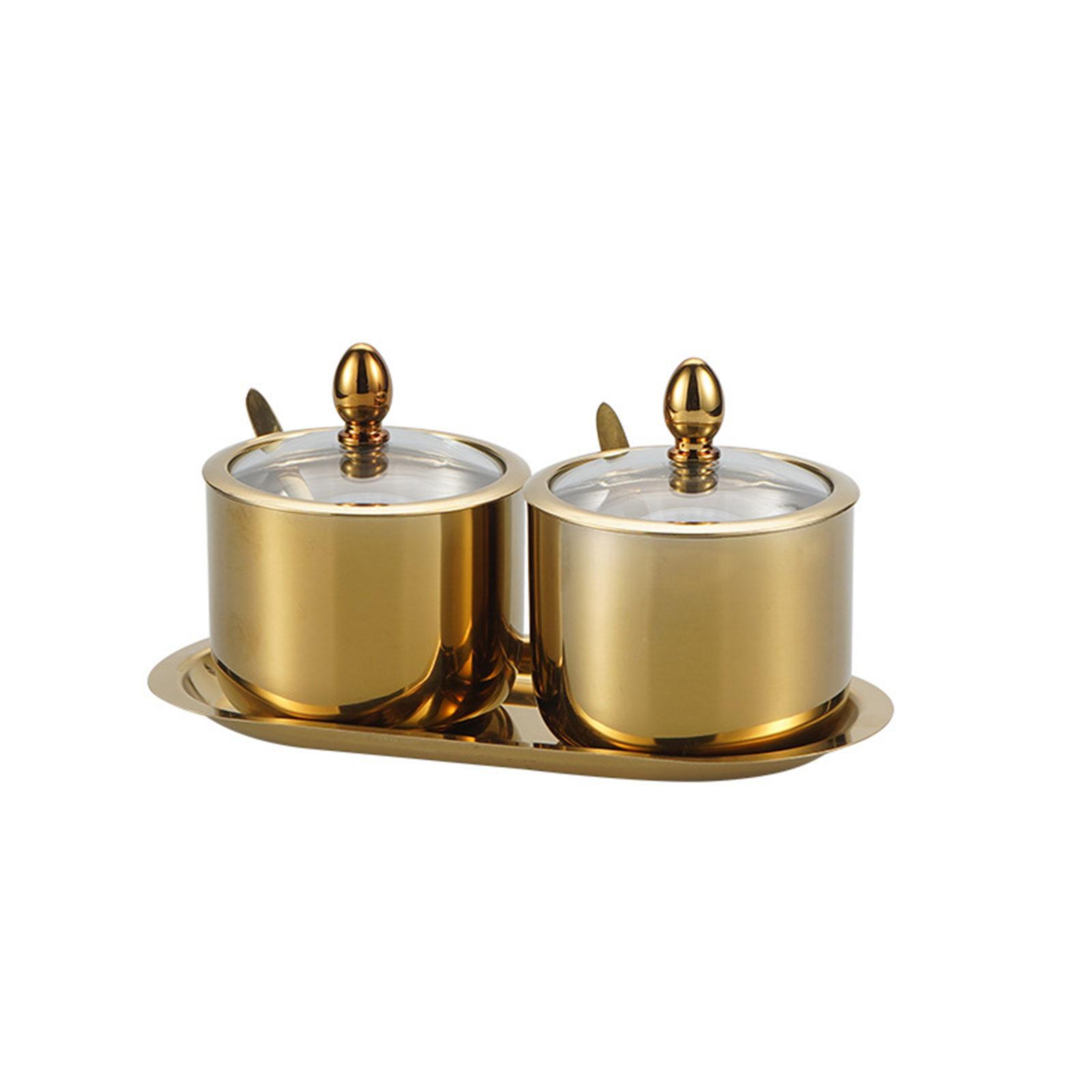 

Модный держатель для специй из нержавеющей стали 304, канистра для специй, кухонная банка для специй, подходящая для профессиональных кулинарных нужд B золотой