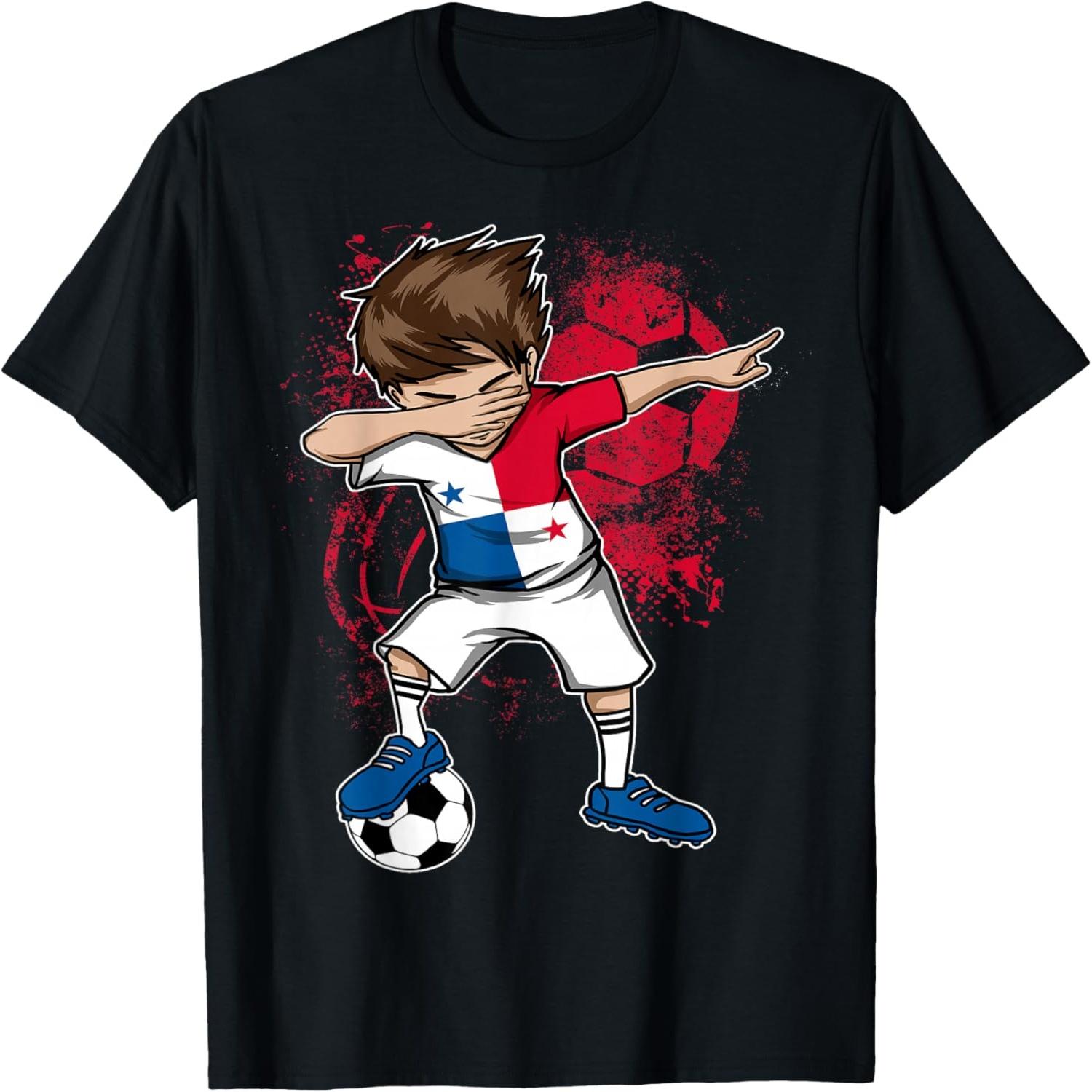 Dabbing Boy Panama Soccer Shirt Jersey Football Tee T-Shirt S