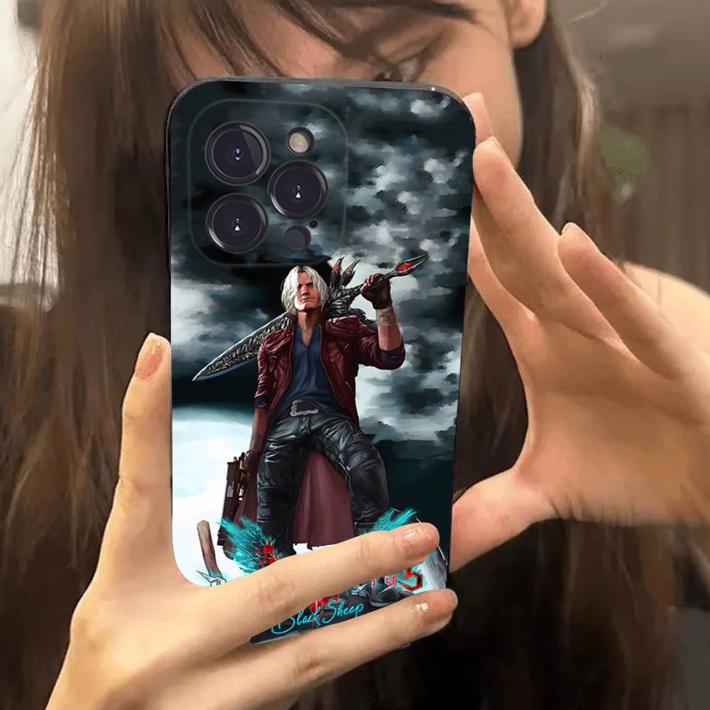 Classic Action Game D-Devil M-May C-Cry Phone Case For IPhone 17 16 15 14 13 12 11 Pro Max Plus Mini Silicone Black Cover