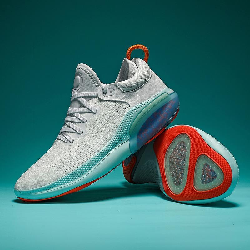 

Men s Breathable Knit Air Cushion Sneakers Lightweight Non-slip Shock Absorbing Casual Sports Shoes 46 білий