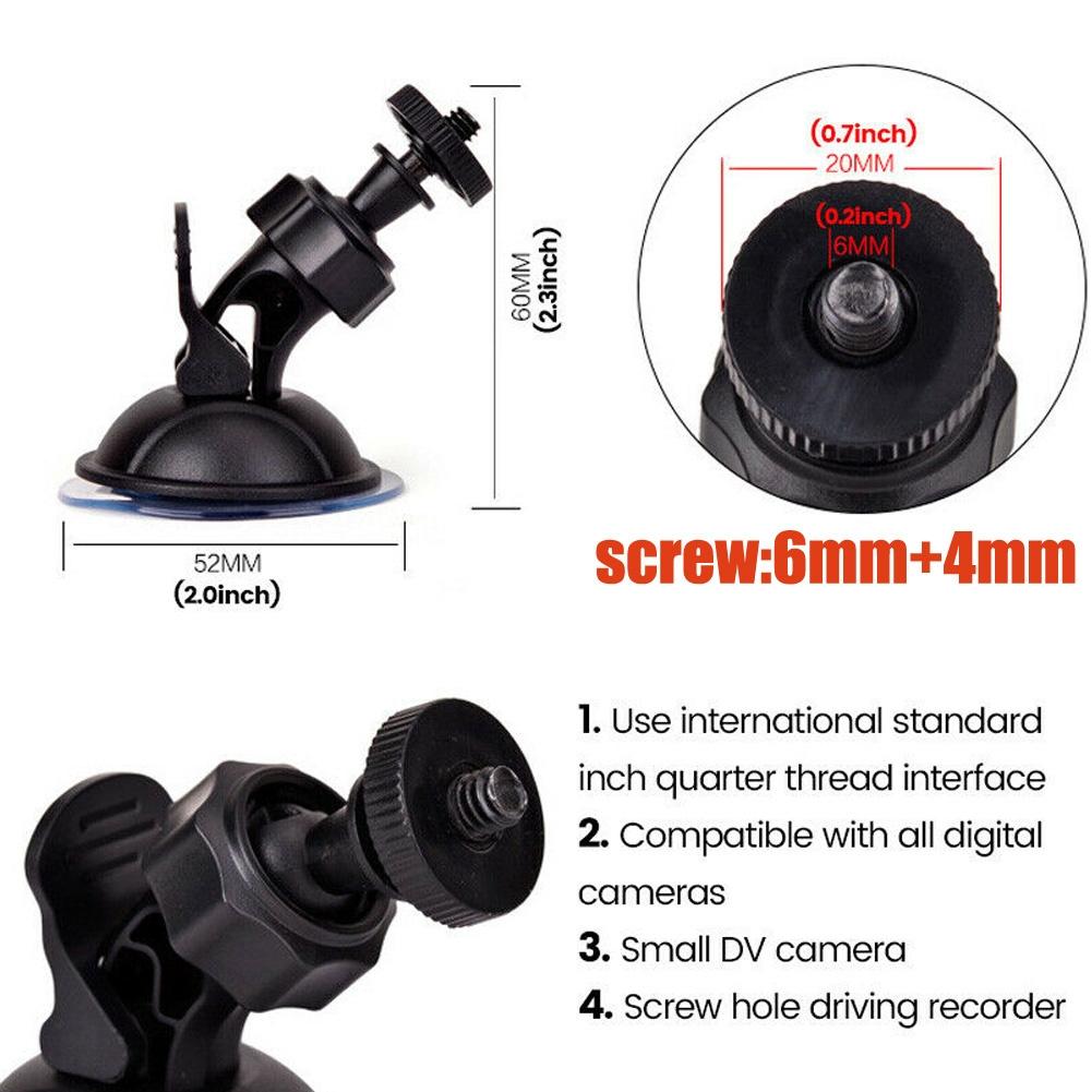 Suction Cup Mount Dvr Bracket 6MM/4MM Screw Car Mounted Dvr Holder