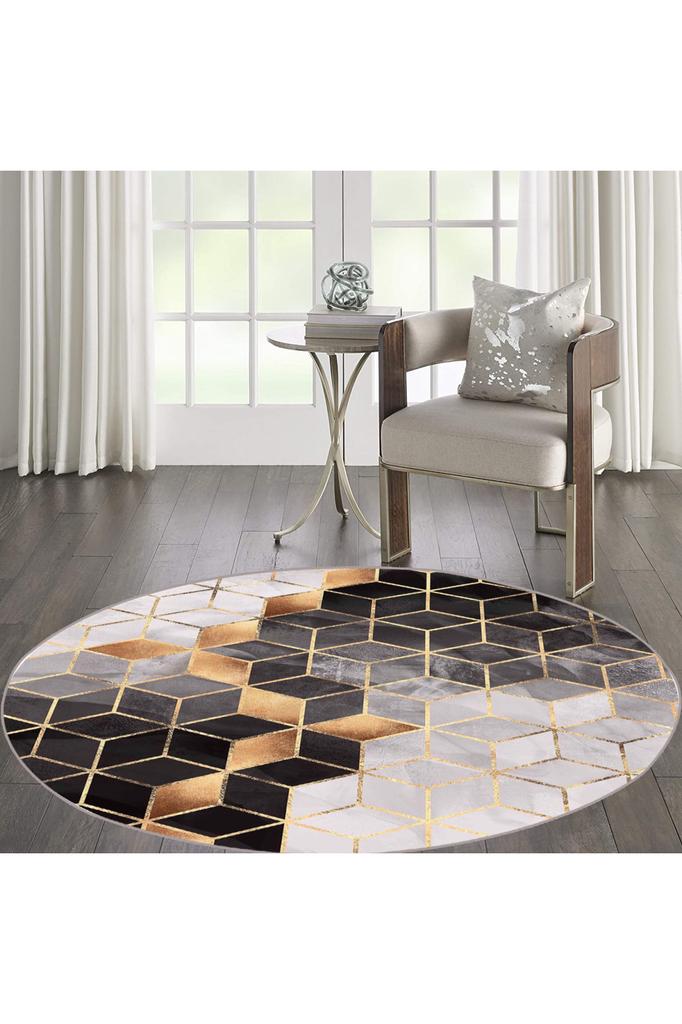 Rovigo Home Washable Round Printed Carpet RHM7108