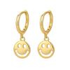 Ohrringe im japanischen und koreanischen Stil mit Smiley-Gesicht für Damen - Vielseitiges, schlichtes und modisches rundes Ausdrucksdesign