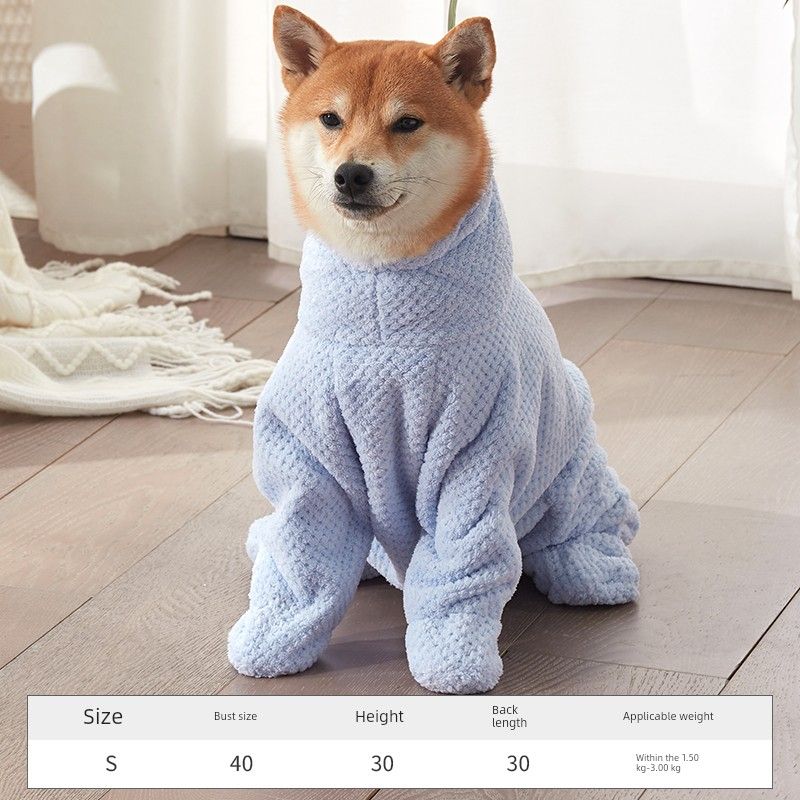 

Absorbent Towel for Pet Small and Medium-Sized Dogs Bathrobe Dog Shiba Inu Corgi Dog Soft and Quick-Drying Clothes Pet Supplies S Code [Recommended 1.50 kg-3.00 kg Pets]]