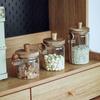 Glass Container Food Storage Jars Tea Coffee Sugar Storage Jars Candy Canister Salt Spice Jar with Lid Home Kitchen Organization
